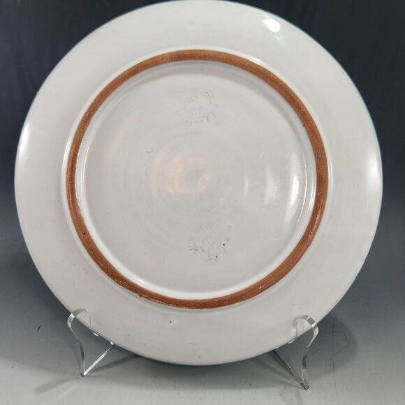 Vallauris Fish Plate A. Fazio Hand Painted Redware Pottery SAP Mark France VTG - Picture 5 of 7